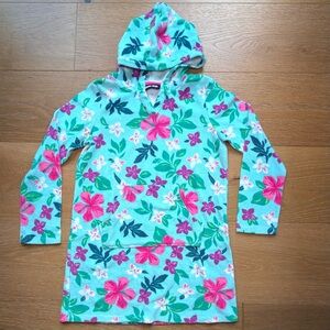 Lands’ End Beach Vacation Pool Cover-up Girls Medium Terry Cloth Towel EUC